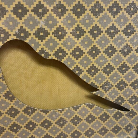 Bird Nature Yellow Grey Pattern 3D Set of Square White Picture Frames Artwork - Picture 8 of 12